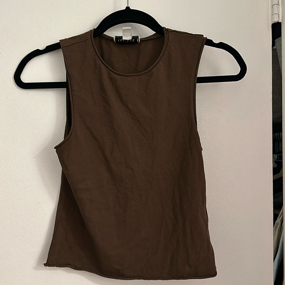 Topshop Brown Tank